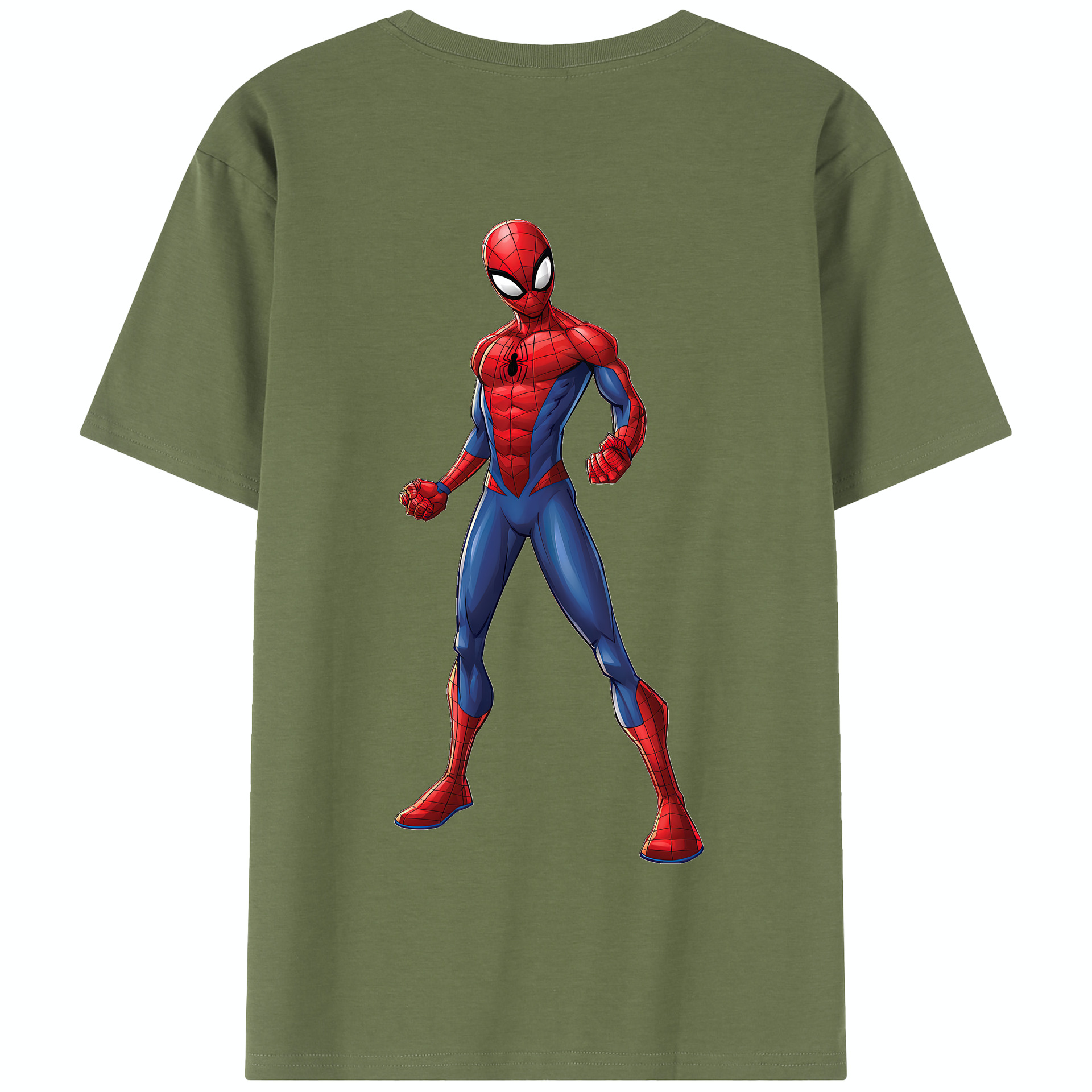 （画像用） Spider Man スパイダーマン 綿100％半袖Tシャツ（背面プリント）